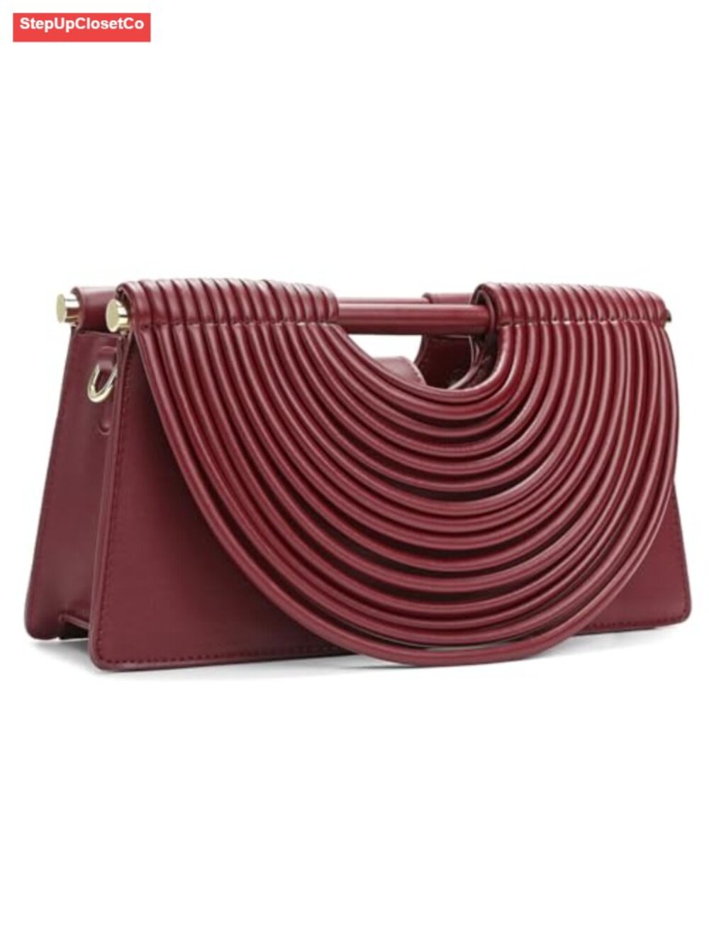 Slouchy PU Leather Woven Semicircle Hobo Bag Crossbody Shoulder Tote - Picture 1 of 6